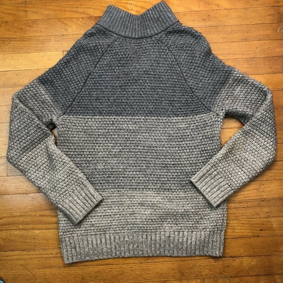 Banana Republic Knit Henley Sweater Cotton Wool Yak Gray Color block Men’s Large - Picture 9 of 10